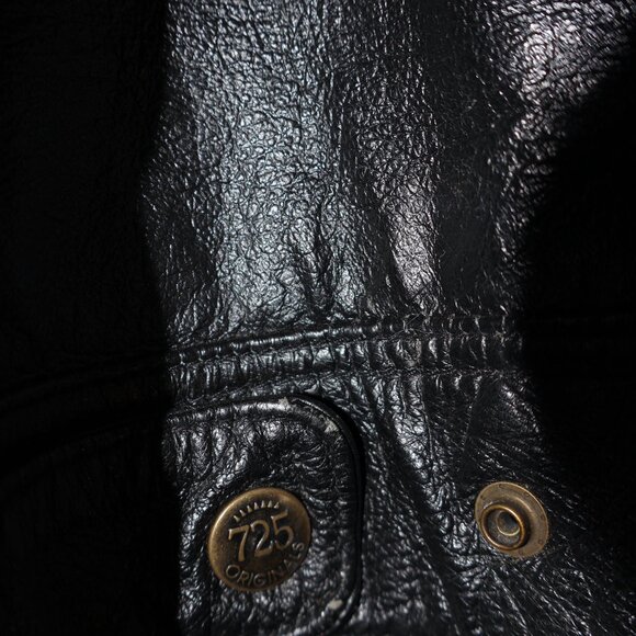 725 Originals faux Leather Moto Jacket Men’s Size S - Picture 7 of 9